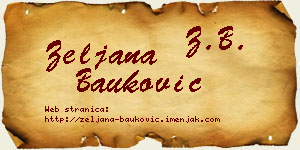 Željana Bauković vizit kartica